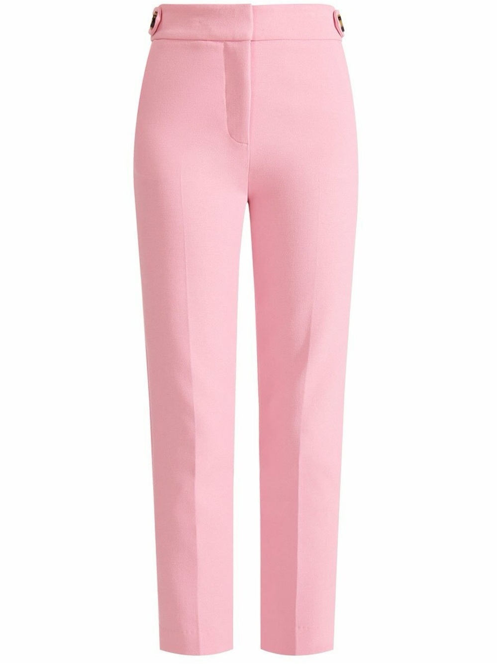 High-Rise Pink Tailored Straight-Leg Pants
